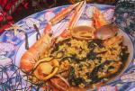 Plato a base de mariscos en Peñíscola
